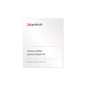 Papier à en-tête personnalisé A4